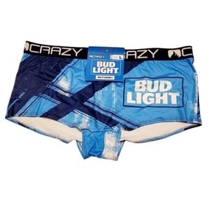 CRAZYBOXER Bud Light Women's‎ Cheeky Brief Large